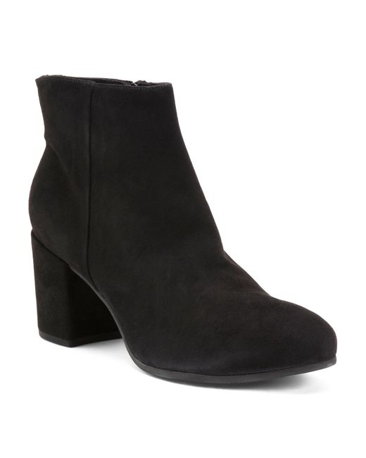 Tj Maxx Black Suede Heeled Booties For