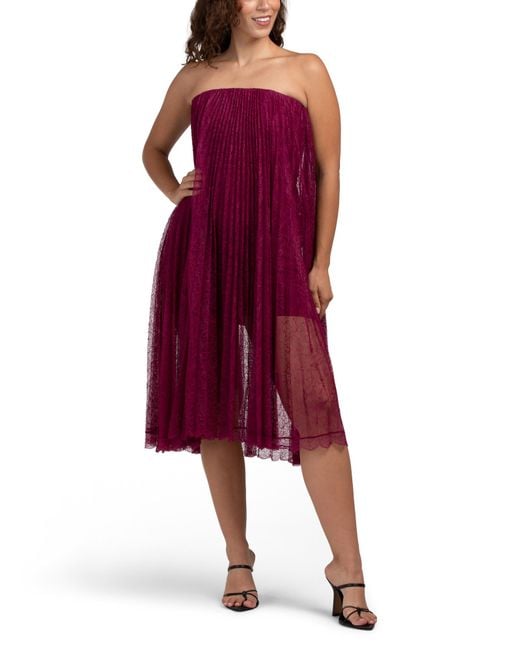 Tj Maxx Red Daniela Strapless Mini Dress For Nylon/Spandex/Polyester