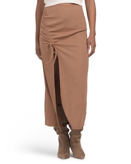 Tj Maxx Brown Maxi Skirt For Polyester