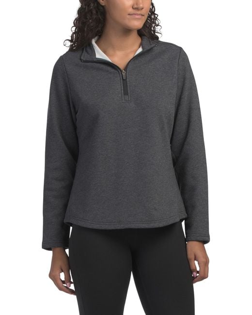 Tj Maxx Gray Upf 50 Rebecca Micro-Fleece Quarter Zip Jacket For Cotton/Polyester