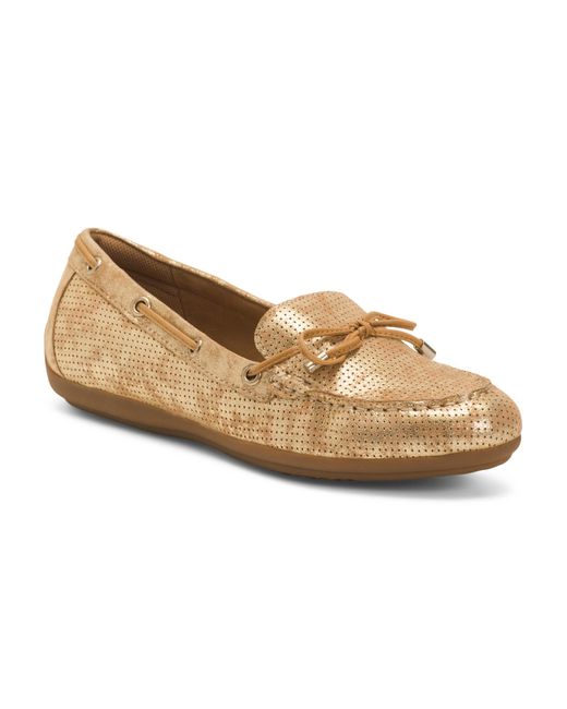 Tj Maxx Natural Leather Mindy Boat Shoes For