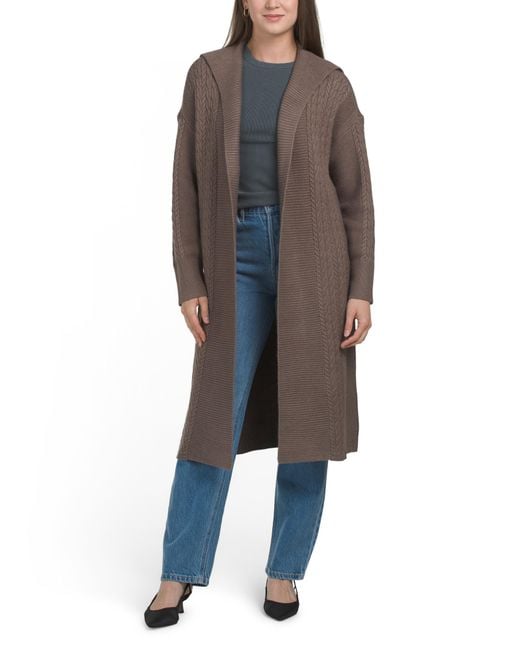 Tj Maxx Multicolor Cable Knit Duster, Nylon/Polyester/Rayon