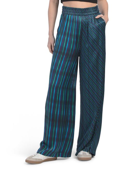 Tj Maxx Blue Silky Pull On Pants, Viscose/Rayon