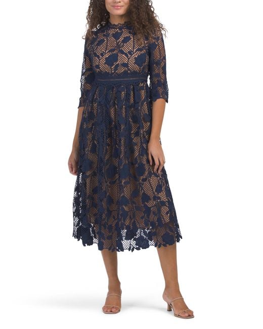 embroidered floral midi dress Gloria Stacees 2026 A-line Bateau Men's Size:12 US collection: day events The fabric is comfortable