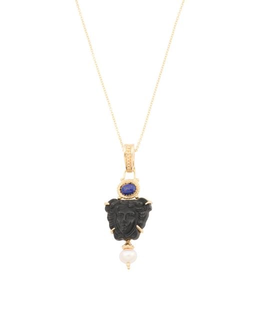 Tj Maxx White 18Kt Plated Onyx Venetian Necklace For