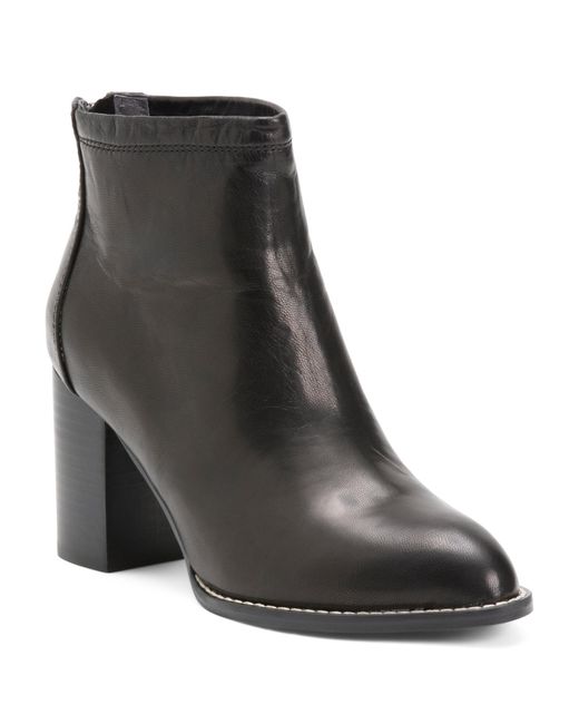 Tj Maxx Black Leather Alanna Ankle Booties For