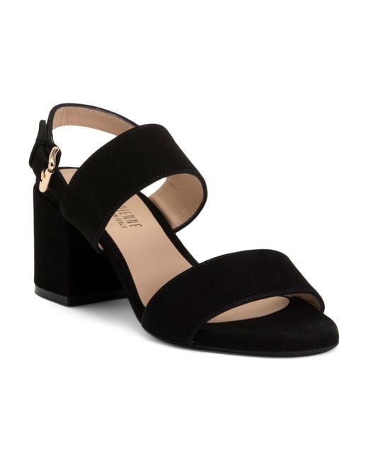 Tj Maxx Black Suede Foxy Heeled Sandals For Leather//Suede