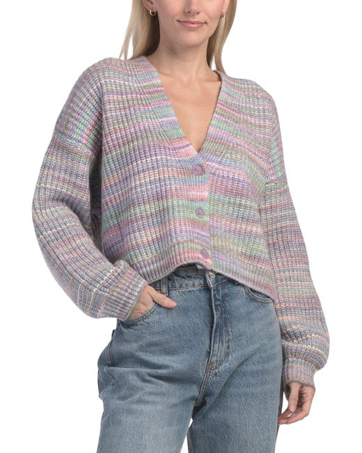 Tj Maxx Gray Space Dye Open Front Cardigan, Polyester/Acrylic