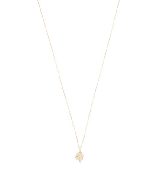 Tj Maxx White 14Kt Clover Cz Necklace For