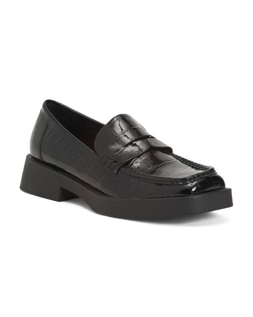 Tj Maxx Black Patent Leather Bowery Square Toe Loafers For