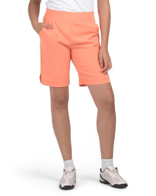 Tj Maxx Orange Upf 50 Pull On Pocket Shorts, Spandex/Polyester