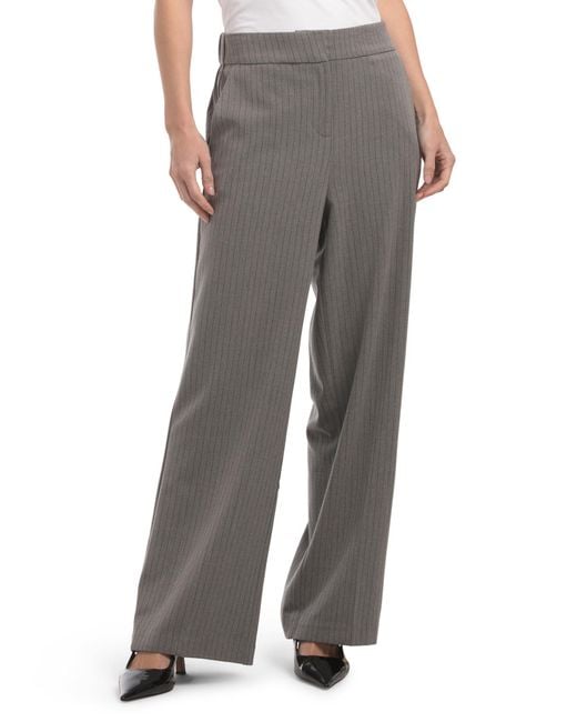 Tj Maxx Gray Cozy Wide Leg Trousers For Spandex/Polyester/Rayon