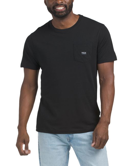 Tj Maxx Black Pocket T-Shirt For Cotton for men