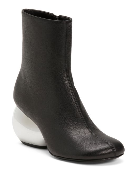 Tj Maxx Black Leather Moderno Ankle Boots For