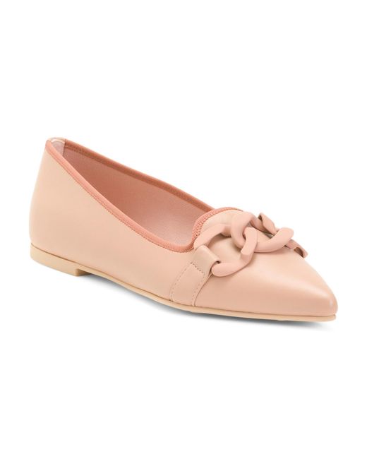 Tj Maxx Pink Leather Ella Ballet Flats For