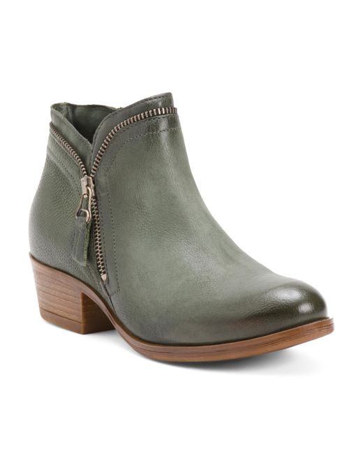 Tj Maxx Green Leather Baylie Booties For