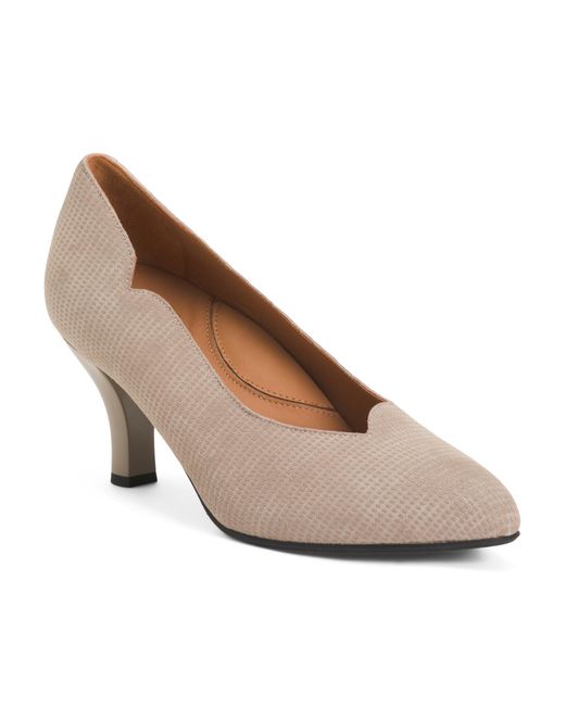 Tj Maxx White Leather Bamelle Comfort Heeled Pumps For