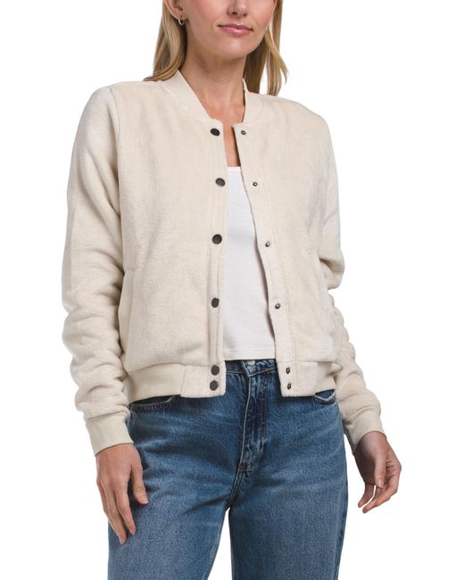 Tj Maxx Natural Lynette Sherpa Bomber Jacket, Polyester