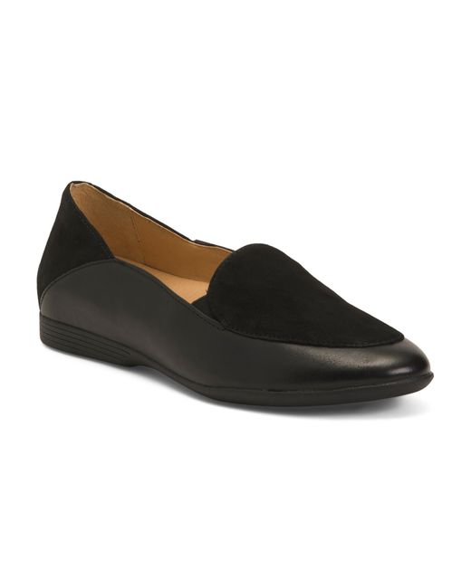 Tj Maxx Black Leather Lace Comfort Flats For Leather/Suede