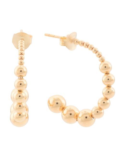 Tj Maxx Metallic 18Kt Plated Graduated Bead Hoops