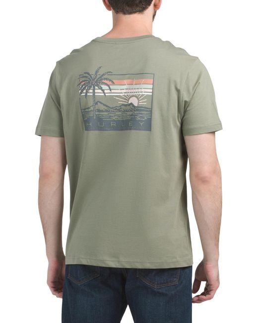 Tj Maxx Green Throwback Pocket T-Shirt For Cotton for men
