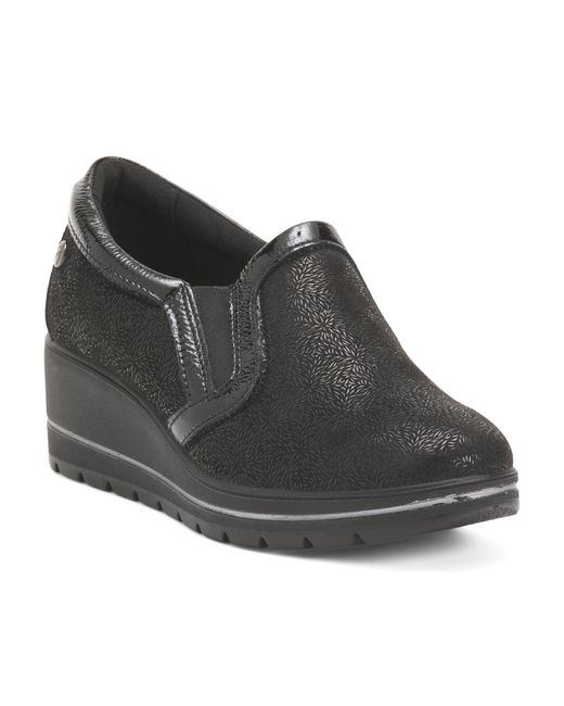 Tj Maxx Black Suede Slip On Shoes For Leather/Suede