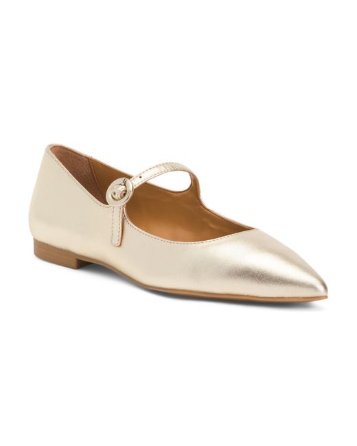 Tj Maxx White Leather Mariana Mary Jane Flats For