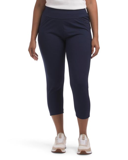 Tj Maxx Blue Wrinkle Resistant Golf Ready Camila Capris For Nylon/Spandex/Cotton
