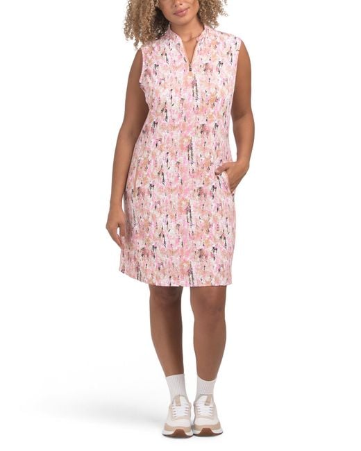 Tj Maxx Pink Upf 50 Cooling Leanna Active Mini Dress For Nylon/Polyester