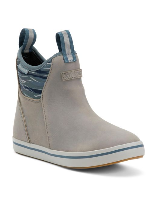 Tj Maxx Gray Suede Ankle Deck Boots For