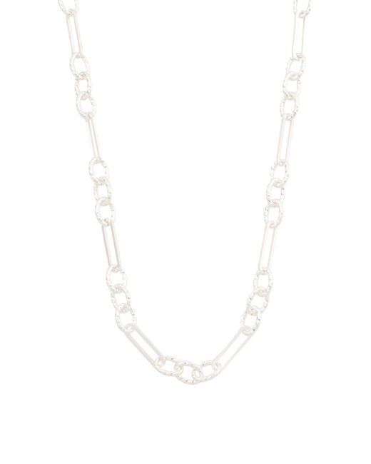 Tj Maxx White Sterling Paperclip Chain Necklace For