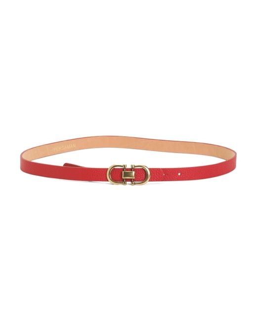 Tj Maxx Red Leather Double Buckle Belt For Leather
