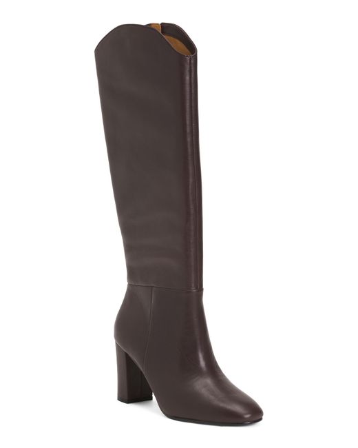 Tj Maxx Brown Leather Charlotte Knee High Boots For