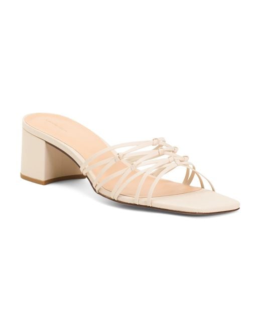 Tj Maxx Pink Leather Eva Knotted Heeled Sandals For