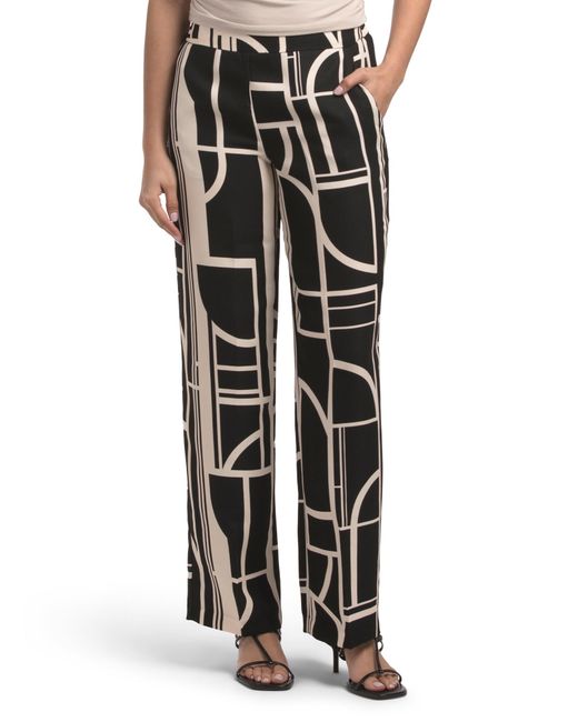 Tj Maxx Black Printed Pants For Polyester