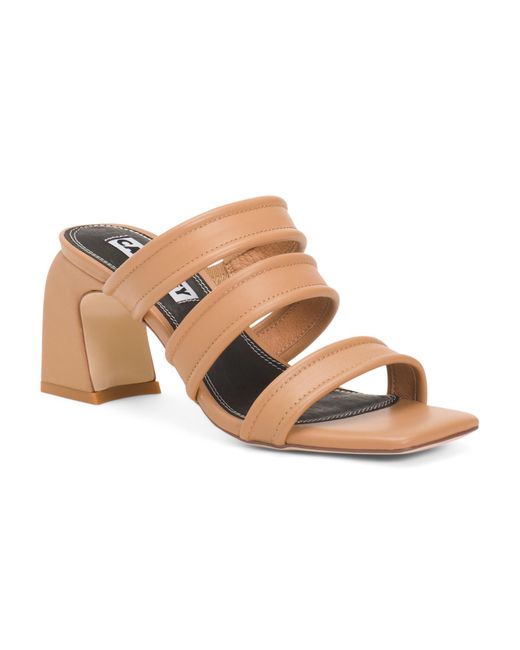 Tj Maxx Natural Leather Katie Heeled Mule Sandals For