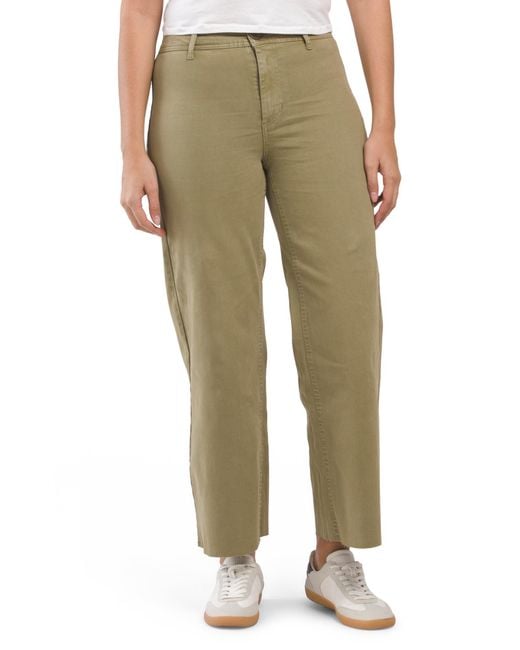 Tj Maxx Green Wide Leg Cropped Jeans For Spandex/Cotton/Polyester