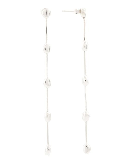 Tj Maxx White Sterling Drop Station Earrings For