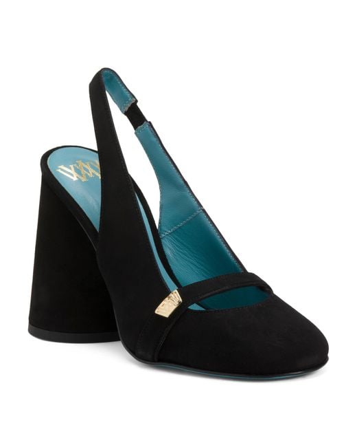 Tj Maxx Black Suede Trudy Slingback Pumps For Leather//Suede