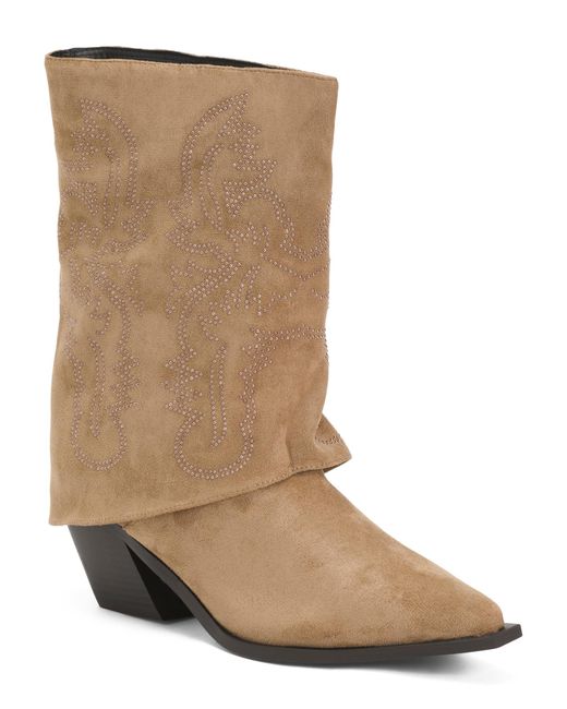 Tj Maxx Brown Portabella Western Boots For Suede