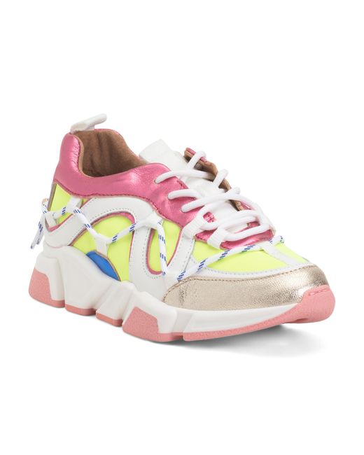 Tj Maxx Pink Leather Sneakers For