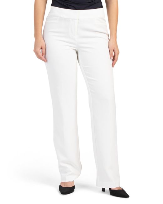 Tj Maxx White Fly Front Trousers For Polyester
