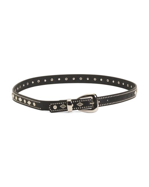 Tj Maxx Black Rock And Roll Geometric Narrow Belt For Leather
