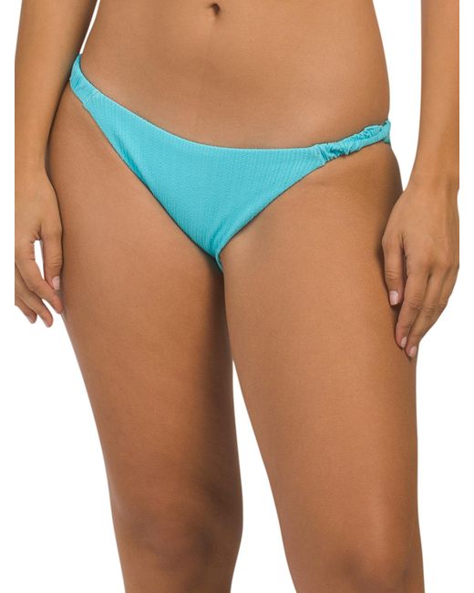 Tj Maxx Blue Sandbar Solids Side Elastic Hipster Bottoms For Nylon/Spandex