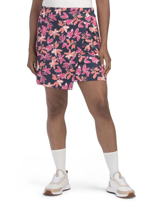 Tj Maxx Red Upf 50 Pull On Wrap Front Skort, Spandex/Polyester