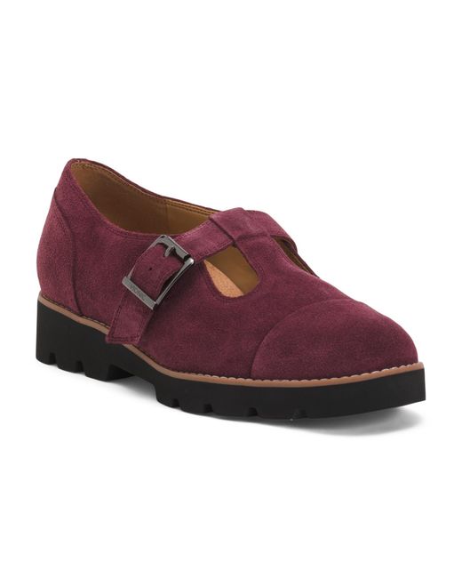 Tj Maxx Red Suede Carmen Comfort Mary Jane Flats For