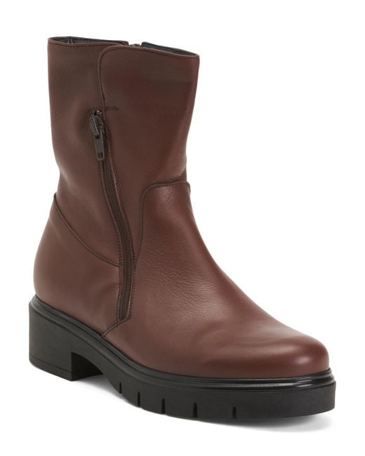 Tj Maxx Brown Leather High Ankle Booties For