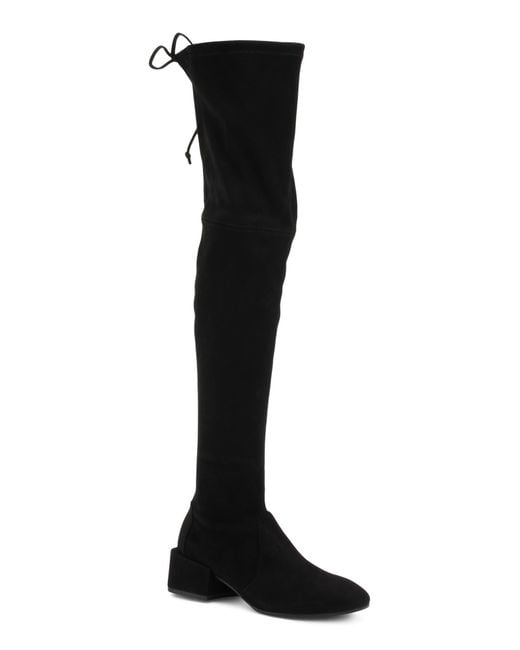 Tj Maxx Black Suede Accordion Over The Knee Boots For Leather/Suede