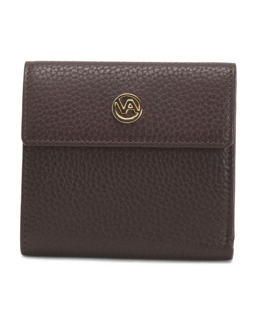 Tj Maxx Brown Leather Tab Tooled Wallet