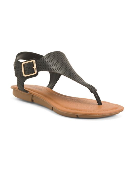 Tj Maxx Metallic Leather Sandals For